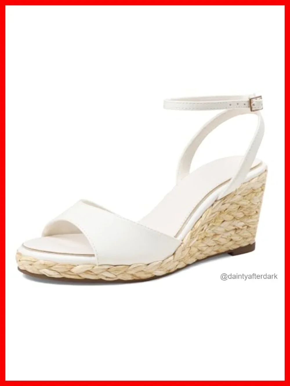 Espadrille Wedge Sandals Womens Raffia Ankle Strap Buckle Open Toe Summer Shoes